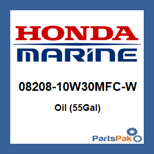 Honda 08208-10W30MFC-W Oil (55-Gallon); New # 08232-H99-K6LA1