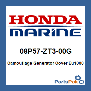 Honda 08P57-ZT3-00G Camouflage Generator Cover Eu1000; 08P57ZT300G