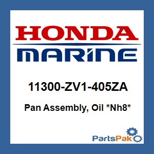 Honda 11300-ZV1-405ZA Pan Assembly, Oil *NH8* (Dark Gray); 11300ZV1405ZA