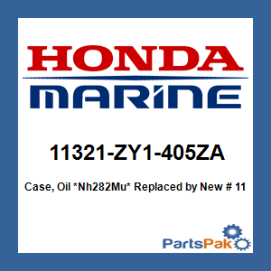 Honda 11321-ZY1-405ZA Case, Oil *Nh282Mu* (Oyster Silver); New # 11321-ZY1-425ZA