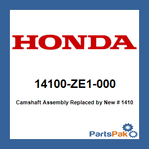 Honda 14100-ZE1-000 Camshaft Assembly; New # 14100-ZE1-812