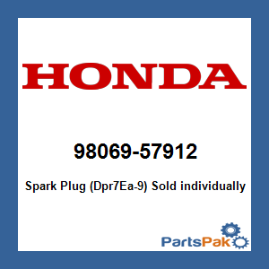 Honda 98069-57912 Spark Plug (Dpr7Ea-9) Sold individually; New # 98069-57916