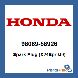 Honda 98069-58926 Spark Plug (X24Epr-U9); 9806958926