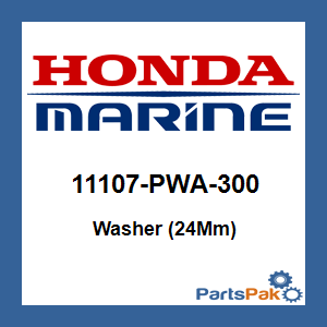 Honda 11107-PWA-300 Washer (24Mm); 11107PWA300
