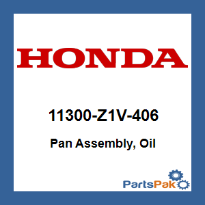Honda 11300-Z1V-406 Pan Assembly, Oil; 11300Z1V406