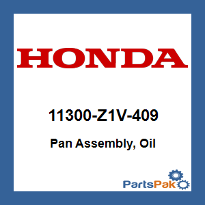Honda 11300-Z1V-409 Pan Assembly, Oil; 11300Z1V409