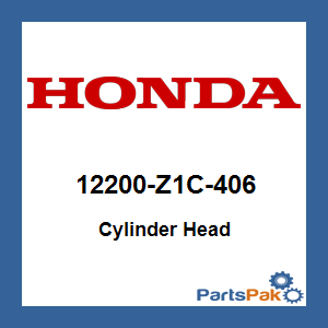 Honda 12200-Z1C-406 Cylinder Head; 12200Z1C406