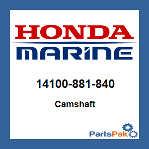 Honda 14100-881-840 Camshaft; 14100881840