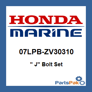 Honda 07LPB-ZV30310 J' Bolt Set; 07LPBZV30310