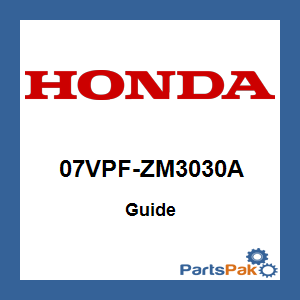 Honda 07VPF-ZM3030A Guide; 07VPFZM3030A