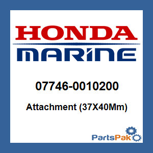 Honda 07746-0010200 Attachment (37X40Mm); 077460010200