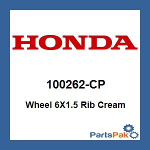 Honda 100262-CP Wheel 6X1.5 Rib Cream; 100262CP