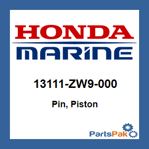 Honda 13111-ZW9-000 Pin, Piston; 13111ZW9000