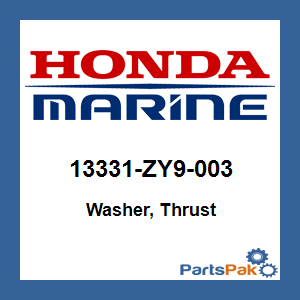 Honda 13331-ZY9-003 Washer, Thrust; 13331ZY9003