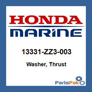 Honda 13331-ZZ3-003 Washer, Thrust; 13331ZZ3003