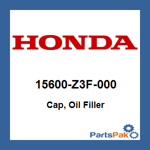 Honda 15600-Z3F-000 Cap, Oil Filler; 15600Z3F000
