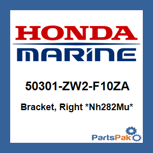 Honda 50301-ZW2-F10ZA Bracket, Right *Nh282Mu* (Oyster Silver); 50301ZW2F10ZA