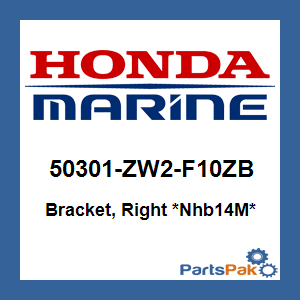 Honda 50301-ZW2-F10ZB Bracket, Right *NHB14M* (Aquamarine Silver Metallic); 50301ZW2F10ZB