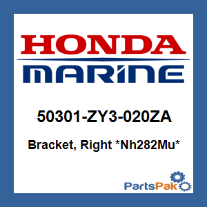 Honda 50301-ZY3-020ZA Bracket, Right *Nh282Mu* (Oyster Silver); 50301ZY3020ZA