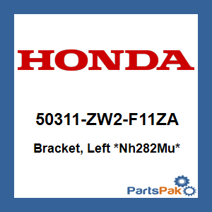 Honda 50311-ZW2-F11ZA Bracket, Left *Nh282Mu* (Oyster Silver); 50311ZW2F11ZA