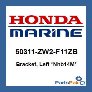 Honda 50311-ZW2-F11ZB Bracket, Left *NHB14M* (Aquamarine Silver Metallic); 50311ZW2F11ZB