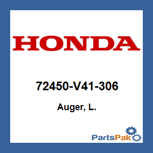 Honda 72450-V41-306 Auger, Left; 72450V41306