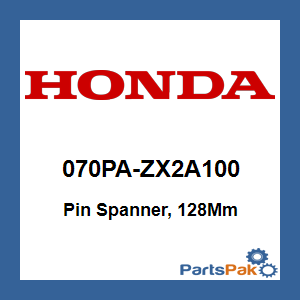 Honda 070PA-ZX2A100 Pin Spanner, 128Mm; 070PAZX2A100
