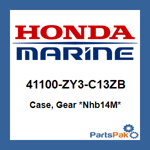 Honda 41100-ZY3-C13ZB Case, Gear *NHB14M* (Aquamarine Silver Metallic); 41100ZY3C13ZB