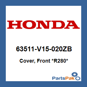 Honda 63511-V15-020ZB Cover, Front *R280* (Power Red); 63511V15020ZB