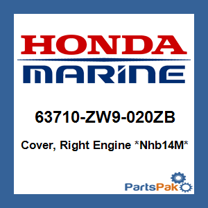 Honda 63710-ZW9-020ZB Cover, Right Engine *NHB14M* (Aquamarine Silver Metallic); 63710ZW9020ZB