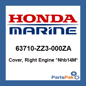 Honda 63710-ZZ3-000ZA Cover, Right Engine *NHB14M* (Aquamarine Silver Metallic); 63710ZZ3000ZA