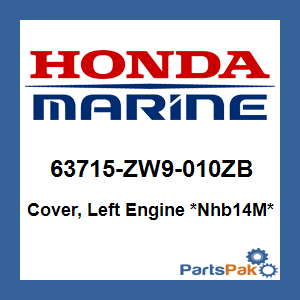 Honda 63715-ZW9-010ZB Cover, Left Engine *NHB14M* (Aquamarine Silver Metallic); 63715ZW9010ZB