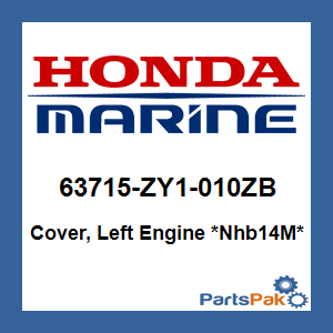 Honda 63715-ZY1-010ZB Cover, Left Engine *NHB14M* (Aquamarine Silver Metallic); 63715ZY1010ZB