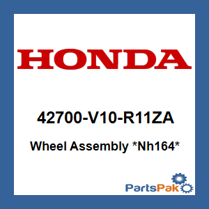 Honda 42700-V10-R11ZA Wheel Assembly *Nh164*; 42700V10R11ZA