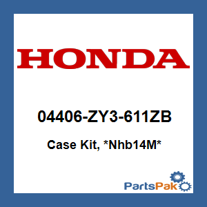 Honda 04406-ZY3-611ZB Case Kit, *NHB14M* (Aquamarine Silver Metallic); 04406ZY3611ZB