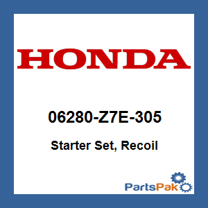 Honda 06280-Z7E-305 Starter Set, Recoil; 06280Z7E305