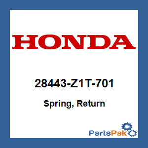 Honda 28443-Z1T-701 Spring, Return; 28443Z1T701