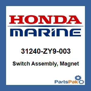 Honda 31240-ZY9-003 Switch Assembly, Magnet; 31240ZY9003