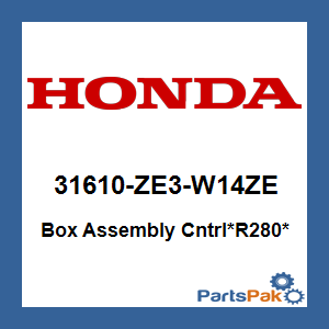 Honda 31610-ZE3-W14ZE Box Assembly Cntrl*R280* (Power Red); 31610ZE3W14ZE