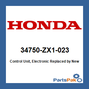 Honda 34750-ZX1-023 Control Unit, Electronic; New # 34750-ZX1-033