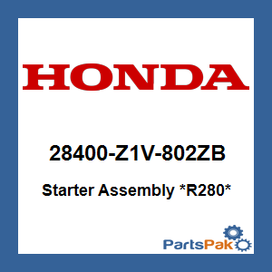 Honda 28400-Z1V-802ZB Starter Assembly *R280* (Power Red); 28400Z1V802ZB