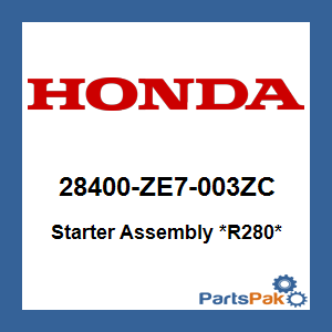 Honda 28400-ZE7-003ZC Starter Assembly *R280* (Power Red); 28400ZE7003ZC