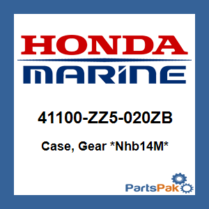 Honda 41100-ZZ5-020ZB Case, Gear *NHB14M* (Aquamarine Silver Metallic); 41100ZZ5020ZB