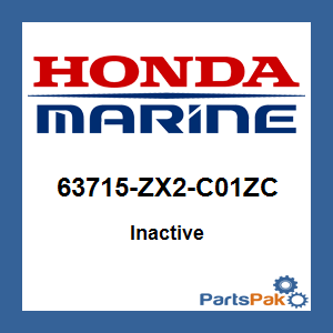 Honda 63715-ZX2-C01ZC Cover Comp*NH565* (Grand Prix White); 63715ZX2C01ZC