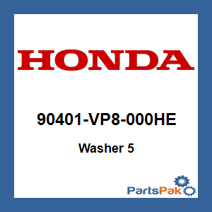Honda 90401-VP8-000HE Washer 5; 90401VP8000HE