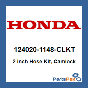 Honda 124020-1148-CLKT 2 inch Hose Kit, Camlock; 1240201148CLKT