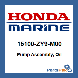 Honda 15100-ZY9-M00 Pump Assembly, Oil; New # 15100-ZY9-M01