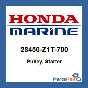 Honda 28450-Z1T-700 Pulley, Starter; 28450Z1T700
