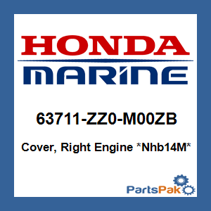Honda 63711-ZZ0-M00ZB Cover, Right Engine *NHB14M* (Aquamarine Silver Metallic); 63711ZZ0M00ZB