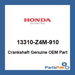 Honda 13310-Z4M-910 Crankshaft; 13310Z4M910